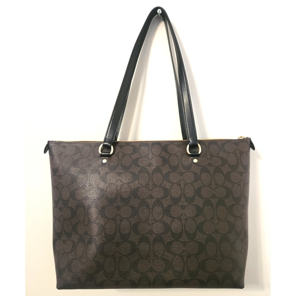 EUC! Coach Gallery Tote Signature Canvas in Brown/Black - Picture 10 of 16